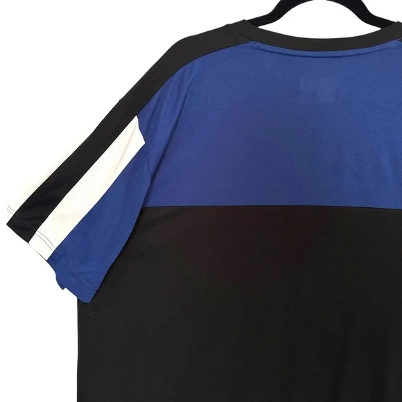 Lacoste Sport‎ Ultra Dry Colorblock Crew Neck Shirt Blue Black White 2XLB